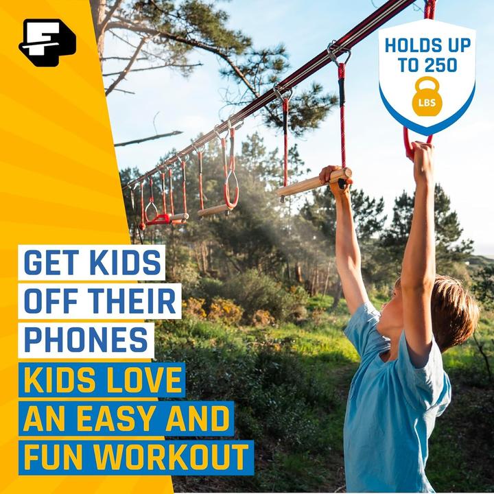 Actual product image Fofana Ninja Warrior Obstacle Course - 45 pieces (20 m)