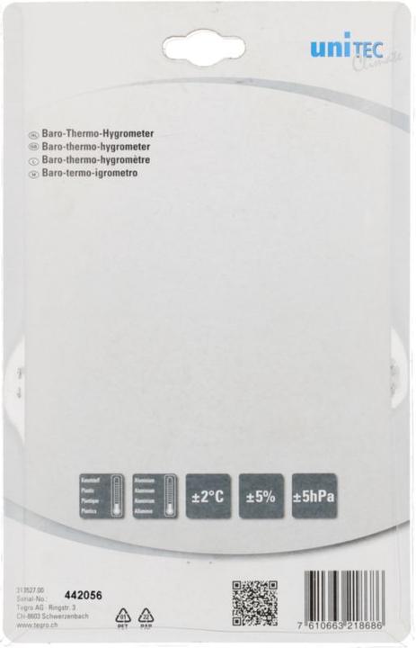 Actual product image Unitec Baro- / Thermo- / Hygrometer