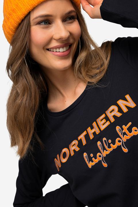 Immagine prodotto Laurasøn Maglia con scritta ricamata, scollo a girocollo e maniche lunghe (XL)