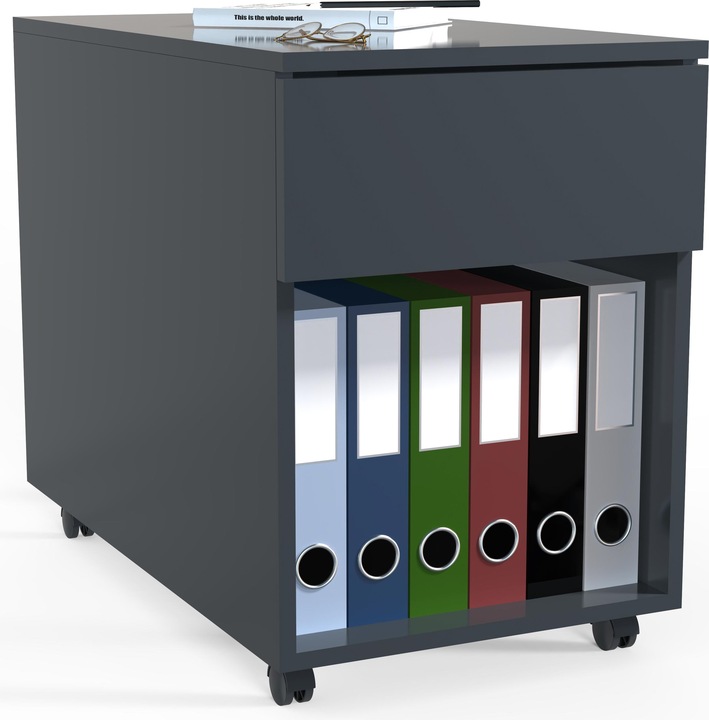 Image du produit VCM Caisson roulant Caisson d'appoint Caisson de bureau Roulettes Dasola 1 tiroir (39 x 70 x 55 cm)