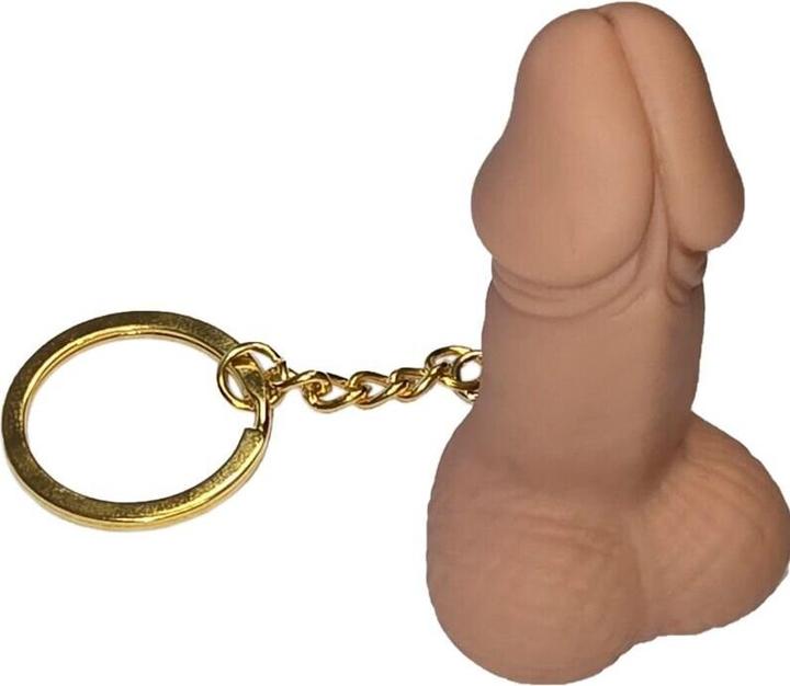 Diablo Picante Penis-shaped keyring pendant - Flesh