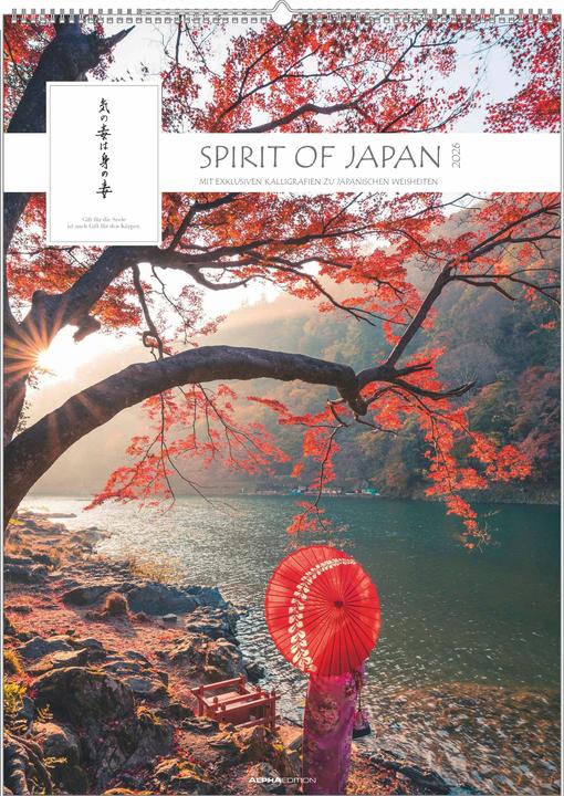Alpha Edition Spirit of Japan 2026 - Bildkalender XXL 50x70 cm - mit japanischer Kalligraphie, inkl. bersetzu (50 x 70 cm)