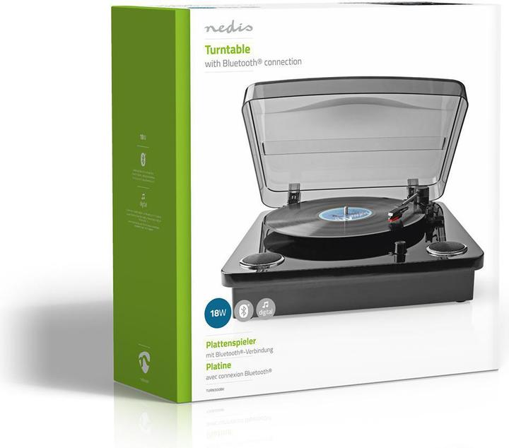 Immagine prodotto Nedis Giradischi, Altoparlanti 18W, Bluetooth, Porta di memoria USB (Manuale)