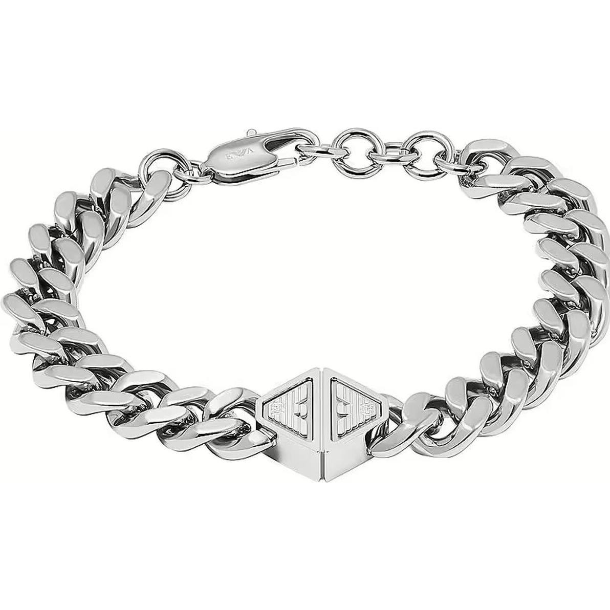 Emporio Armani, Bracciale, Armband, (20 Cm, Acciaio Inossidabile)