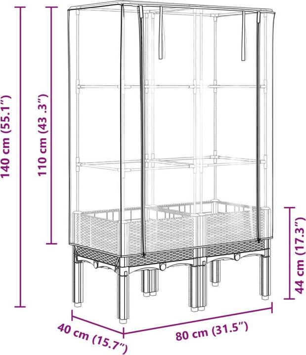 Valori nutrizionali e ingredienti vidaXL Hochbeet