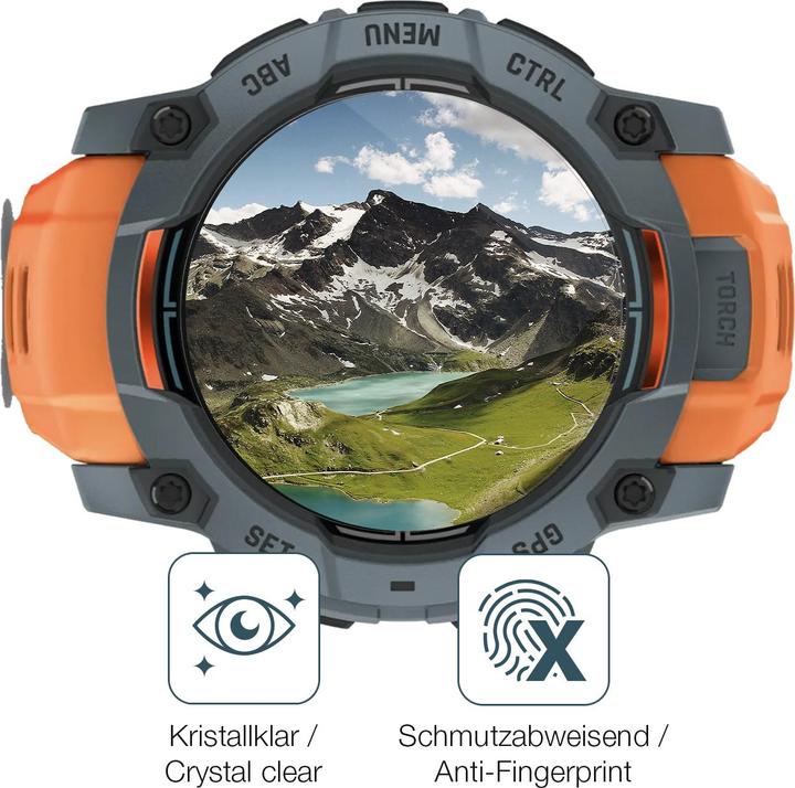 Actual product image Dipos Screen Protector Crystalclear for Garmin Instinct 3 Solar (50 mm)