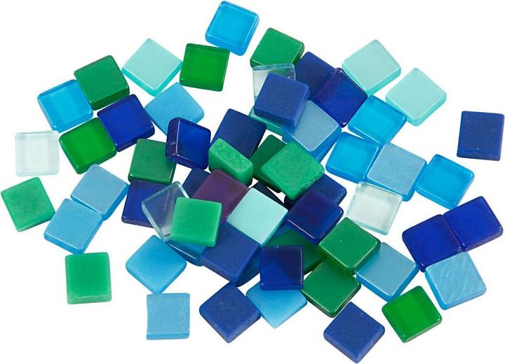 Produktbild Creativ Company Mini-Mosaik Blau/Grün 5x5mm, 25 Gramm