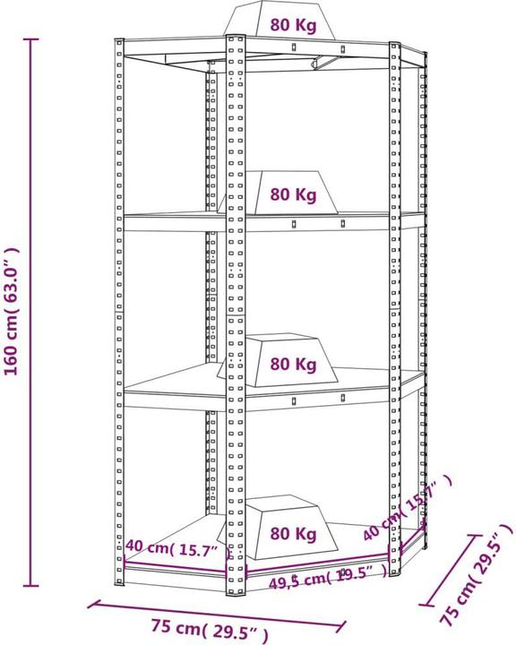 Produktbild vidaXL Regal