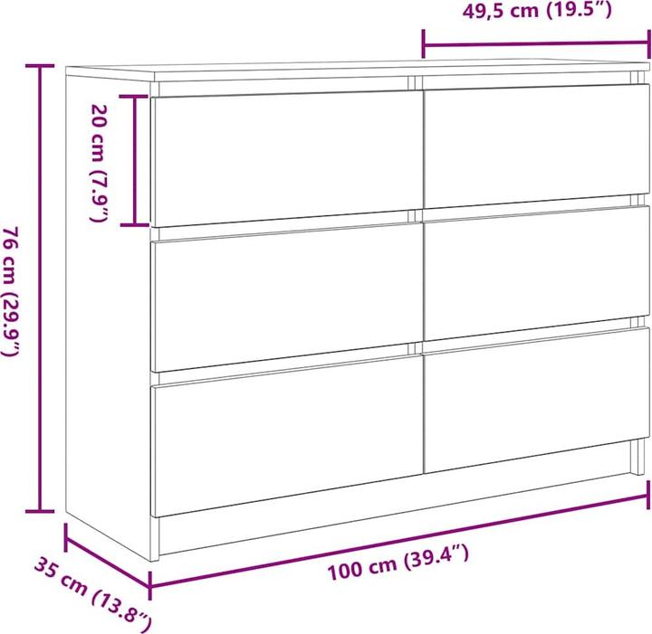 Image du produit VidaXL Radomil (100 x 35 x 76 cm)