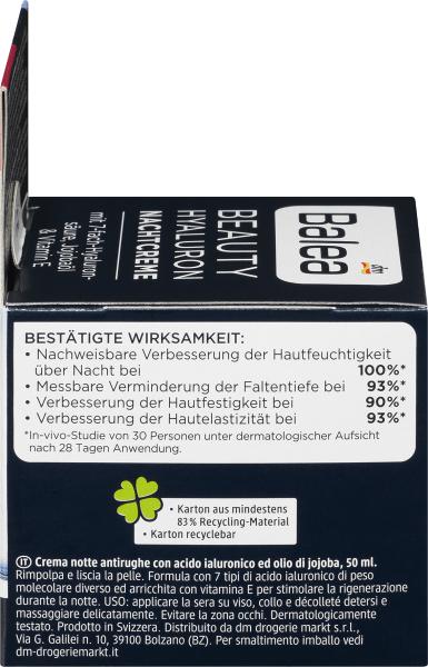 Actual product image dm Balea Beauty Hyaluron Night Cream (50 ml, Night cream)