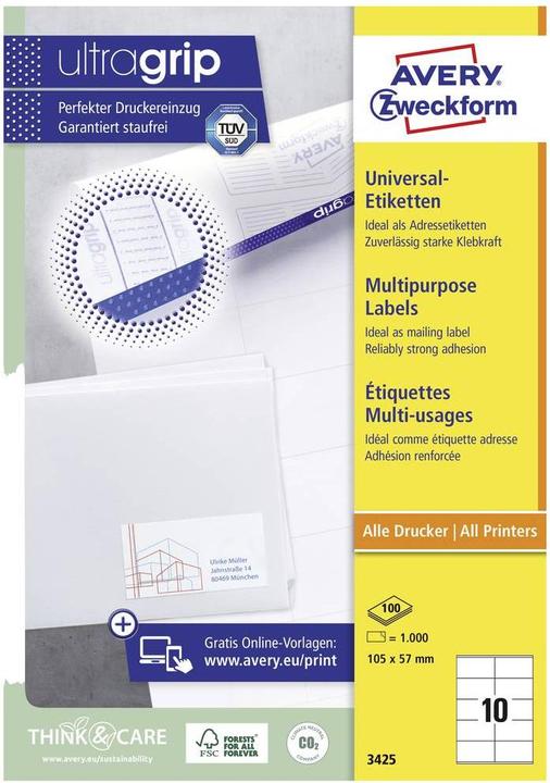 Actual product image Avery Universal Labels