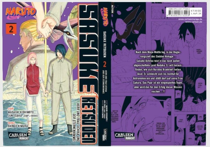 Image du produit Naruto - Sasuke Retsuden: Herr und Frau Uchiha und der Sternenhimmel (Manga) 2 (Allemand, Jun Esaka, 2024)
