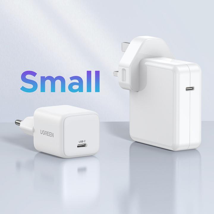 Productafbeelding Ugreen - Wall Charger X512 (55554) - USB-C, GaN, Fast Charging, 20W, PD3.0, QC4, 3A - White (20 W)