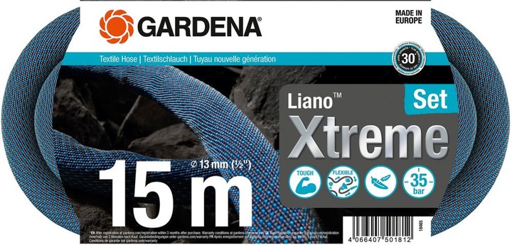 Actual product image Gardena Textile hose Liano Xtreme 1/2, 15 m set - Action (15 m, 13 mm)