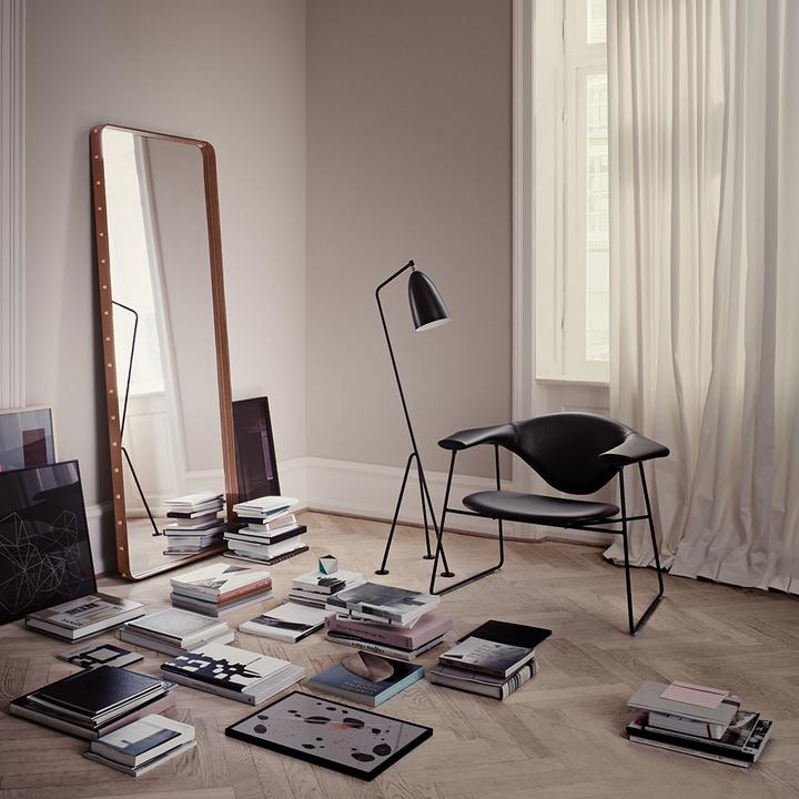 Immagine prodotto Gubi Specchio da parete Adnet Rettangolare 70X180 Pelle Tan (70 x 180 cm)