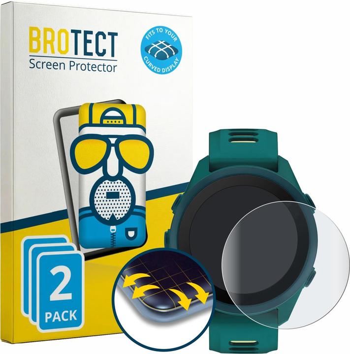 Produktbild BROTECT Fullscreen für Garmin Forerunner 170 Music Schutzfolie Displayschutz Folie Matt Entspiegelungsfolie