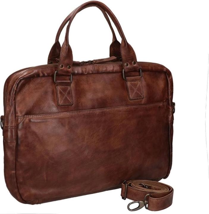 Produktbild Bear Rock Design Leandro Leren Laptoptas - 15 inch - Bruin (15")