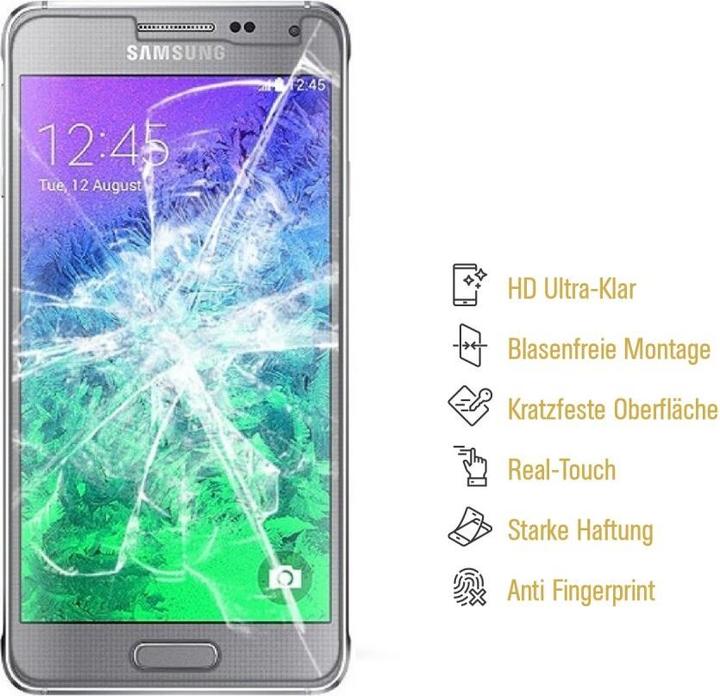 Actual product image Protectorking 3x Panzerfolie Anti-Shock HD Klar (3 Piece, Samsung Galaxy Alpha)