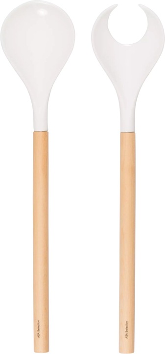 Produktbild ASA Selection Salatbesteck aus Porzellan und Holz (Salatbesteck)