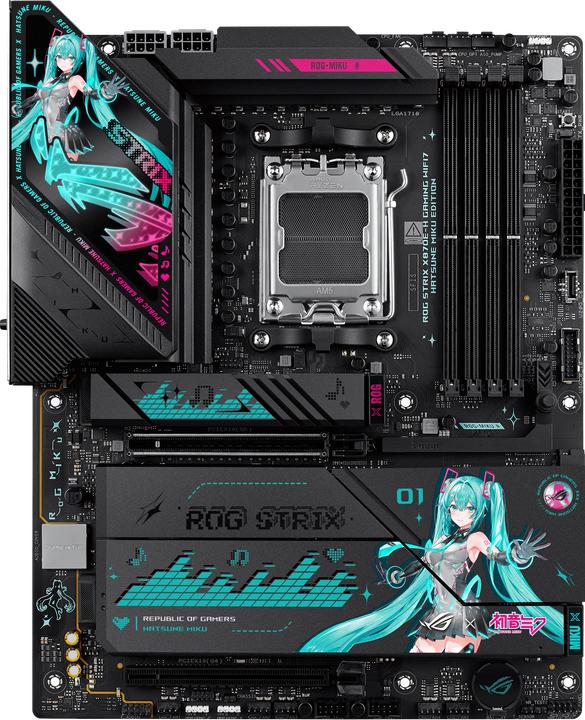 ASUS ROG STRIX X870E-H GAMING MIKU WIFI7 (ATX, X870E, AM5, DDR5) - Hatsune Miku Edition (AM5, AMD X870E, ATX)