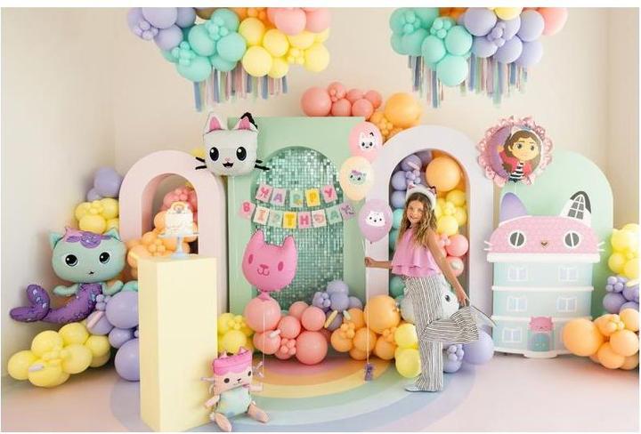 Productafbeelding Partydeco Banner Happy Birthday Gabby's Dollhouse, 180 x 15 cm, mix (1 Pcs.)