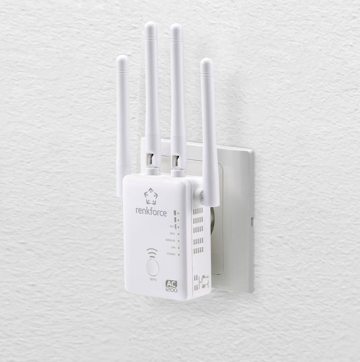 Produktbild Renkforce AC Dualband WLANRouter/Repeater/AP (867 Mbit/s, 300 Mbit/s)