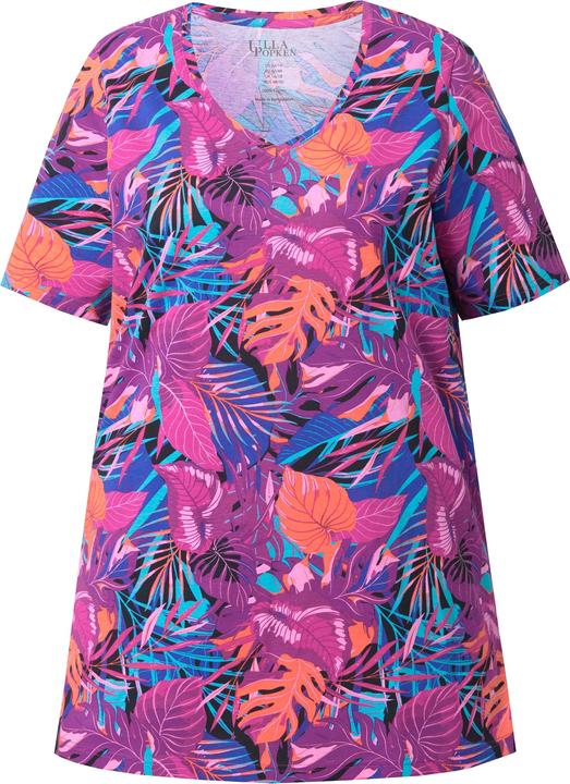 Produktbild Ulla Popken Longshirt, A-Linie, V-Ausschnitt, Halbarm (58)