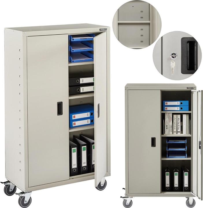Arebos Aktenschrank (90 x 40 x 155 cm)