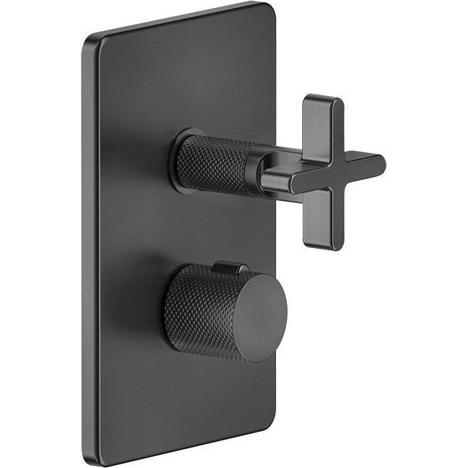 Gessi, Badarmatur, Inciso Dusche Fertigmontageset, für UP-Thermostat, Ausgang separat anzusteuern, UPK 09269, 58