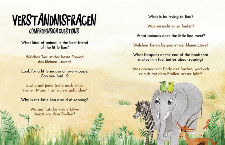 Actual product image Kleine Leute Verlag Blum:Brüll, kleiner Löwe - Roar, Little (German, English, Claudia Trindade, Liubka Prus, Ingo Blum, Tania Dawn Barlow, 2025)