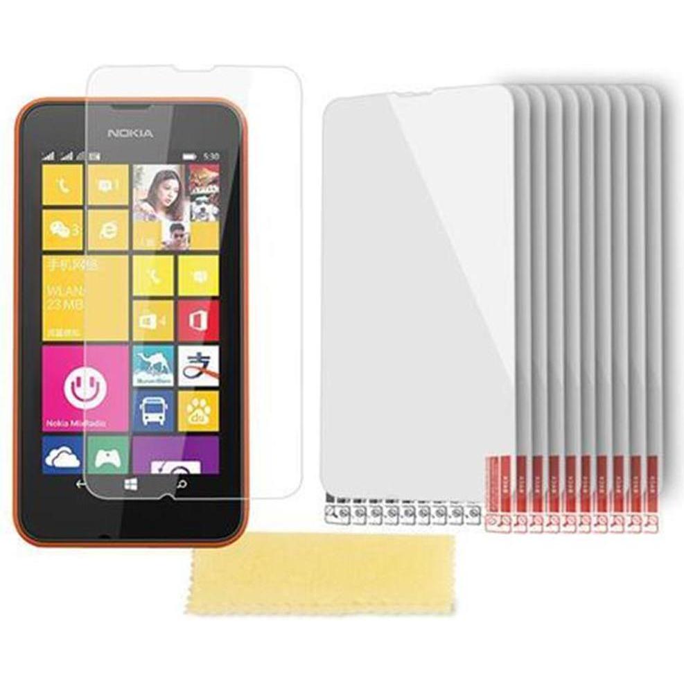 Cadorabo 10x Schutzfolie (1 Stück, Nokia Lumia 530), Smartphone Schutzfolie, Transparent