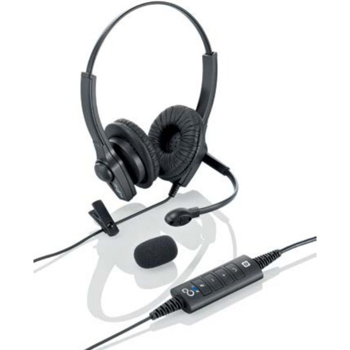 Fujitsu UC C USB Value Headset (Kabelgebunden, USB Typ-B), Office Headset, Schwarz