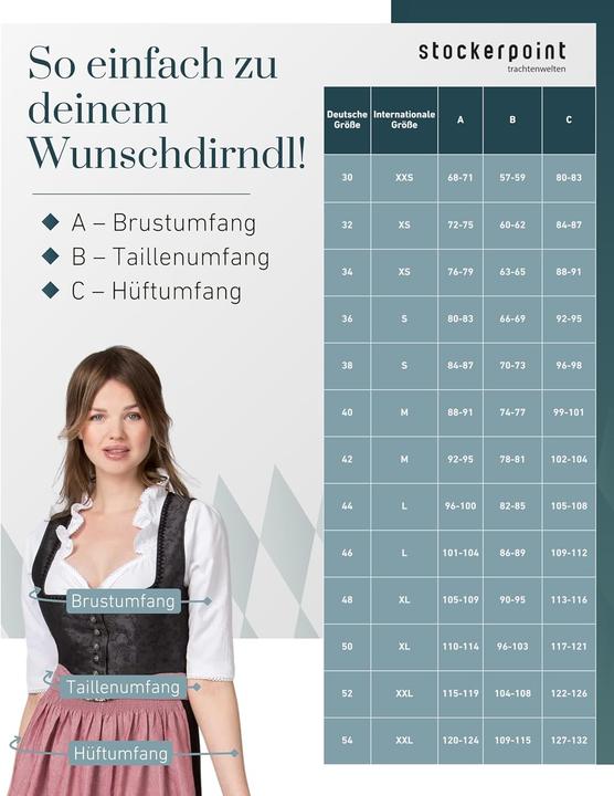 Image du produit Stockerpoint Dames Dirndl Dakota Jurk, zwart, 42 (42)