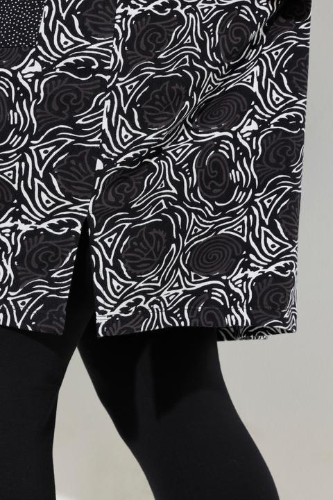 Produktbild Ulla Popken Longshirt, A-Linie, Blumendruck, 3/4-Ärmel (56)