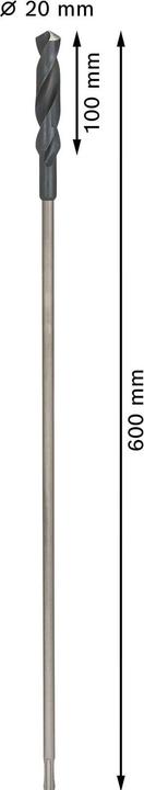 Actual product image Bosch Professional Zubehör PRO Wood HSS installation drill bit, 20 x 100 x 600 mm (20 mm)