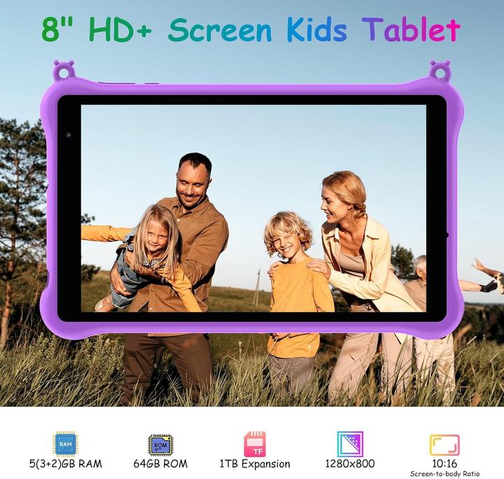 Produktbild Blackview Tab 50 Kids (8", 64 GB, Purple)