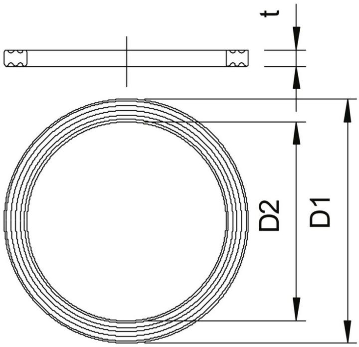 Actual product image OBO Bettermann Connection thread sealing ring M40, PE 2030024