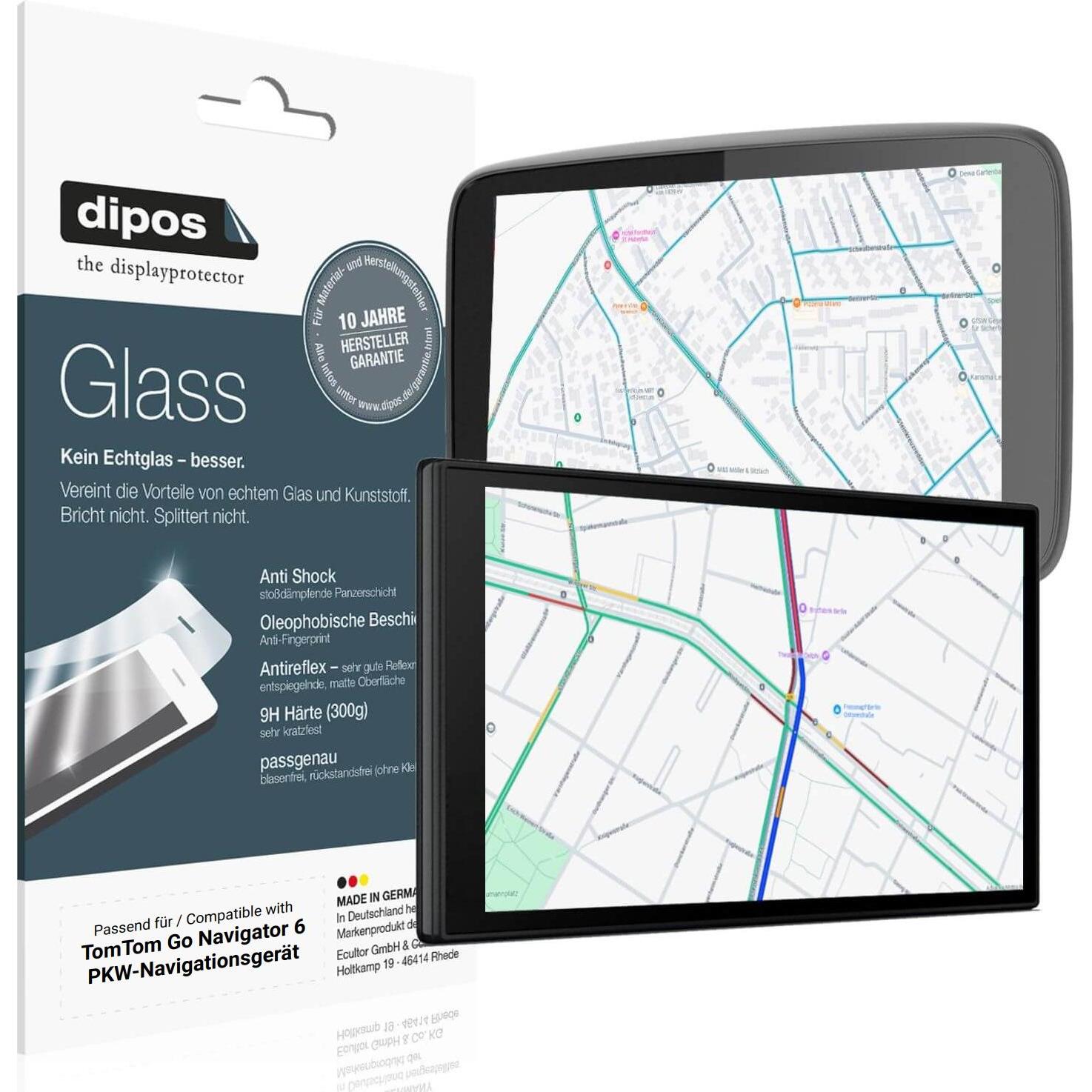 Dipos, Fahrzeug Navigation Zubehör, Anti-Shock Displayschutz Matt 9H