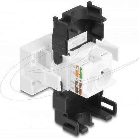 Thumbnail - Delock Easy 45 RJ45 Buchse zu LSA Cat.6A 180° werkzeugfrei s (Netzwerk Kupplung), Netzwerk Zubehör