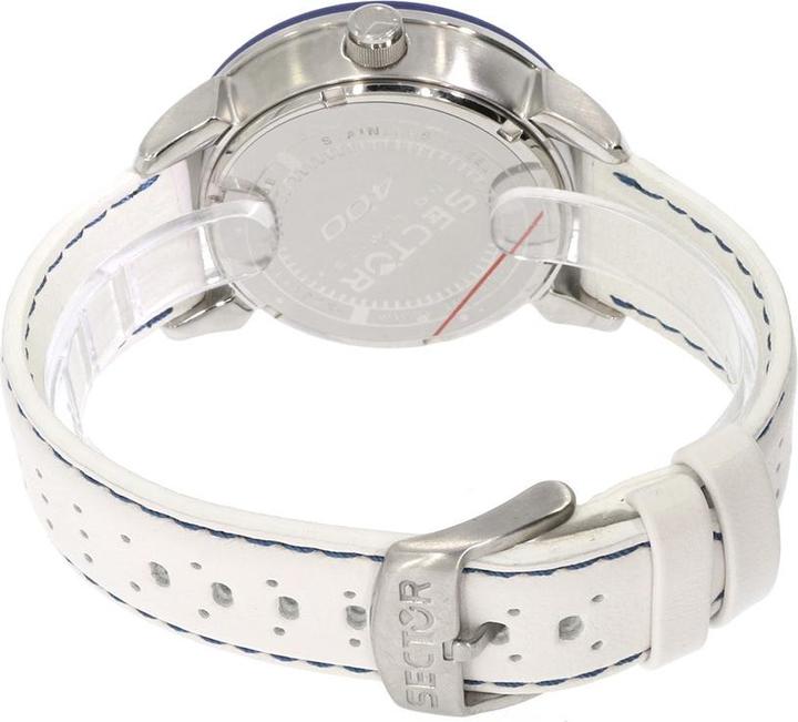 Actual product image Sector 400 3h 44mm White Dial White Strap (Analogue wristwatch, 44 mm)