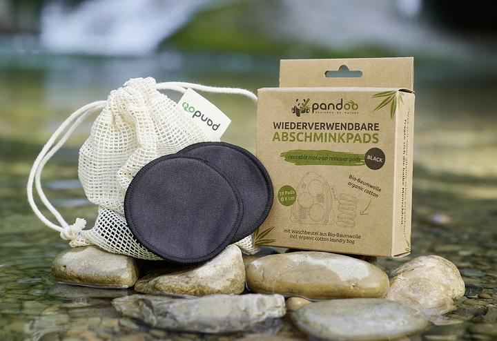 Actual product image Pandoo Makeup remover pad Bio-BW 10s schw.