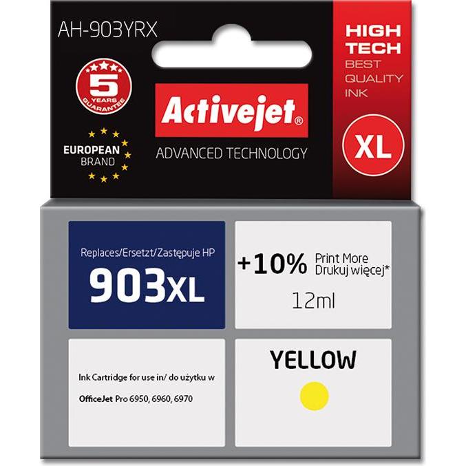 Activejet, Druckerpatrone, AH-903YRX - Tinte auf Pigmentbasis - Gelb - HP - OfficeJet Pro 6950 - 6960 - 697 (Y)