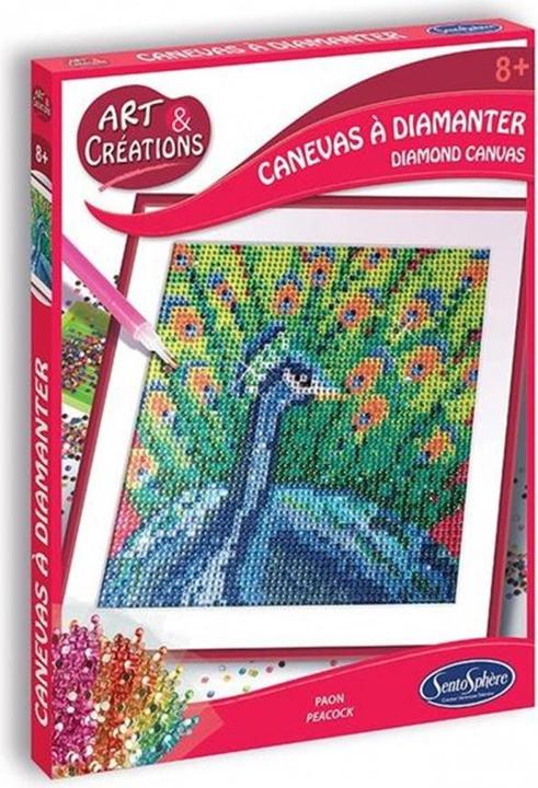 Actual product image Sentosphere Craft Kit A&C Peacock Diamond Pattern