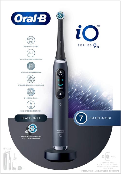 Immagine prodotto Oral-B iO 9 + Sensitive spazzolino elettrico nero (Spazzolino oscillante)
