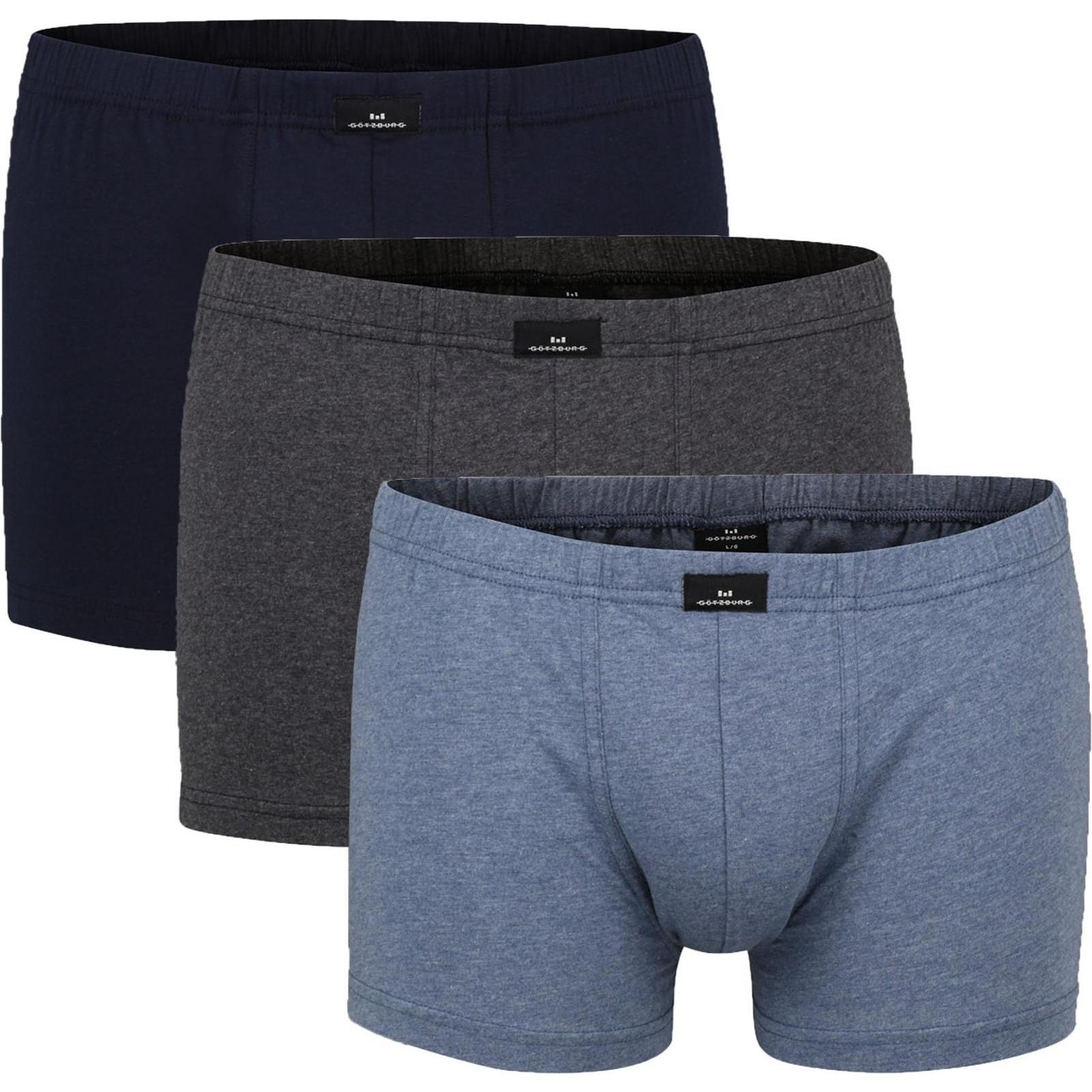 Götzburg, Herren, Unterhosen, Boxershort Casual Figurbetont, (XXL, 3er Pack)