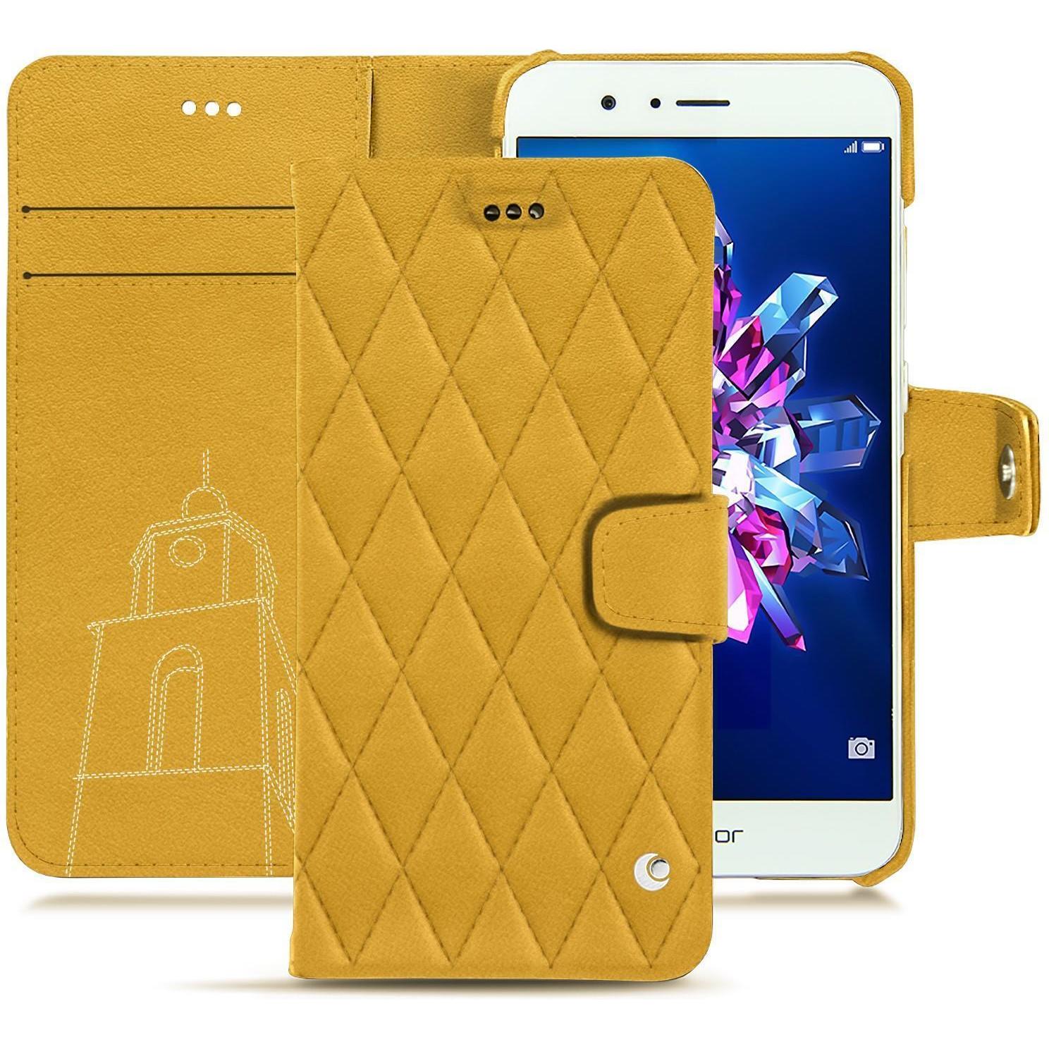 Noreve Lederschutzhülle Wallet (Honor 8 Pro), Smartphone Hülle, Gelb