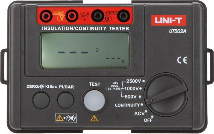 Produktbild Uni-T Isolationswiderstandstester Erdungsmesser Megohmmeter Voltmeter (CAT III, CAT IV)