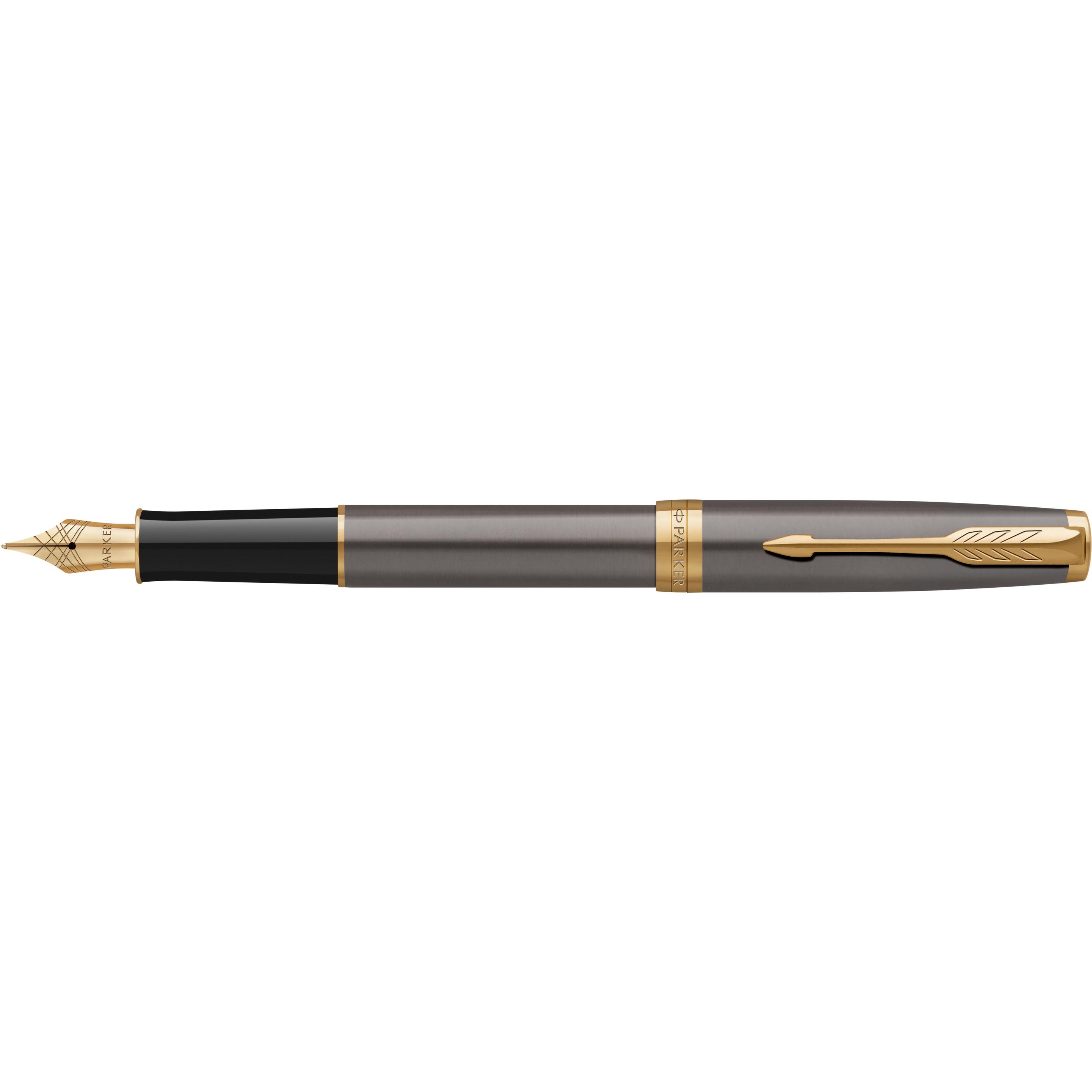 Parker Pen, Penne, Sonnet - Penna Stilografica (Grigio, Oro, 1X)