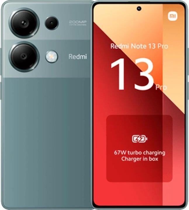 Image du produit Xiaomi Redmi Note 13 Pro (256 Go, Forest Green, 6.67", Double SIM hybride, 4G)