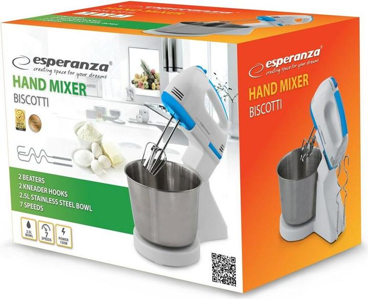 Actual product image Esperanza Blender with bowl BISCOTTI EKM019WB (150 W)